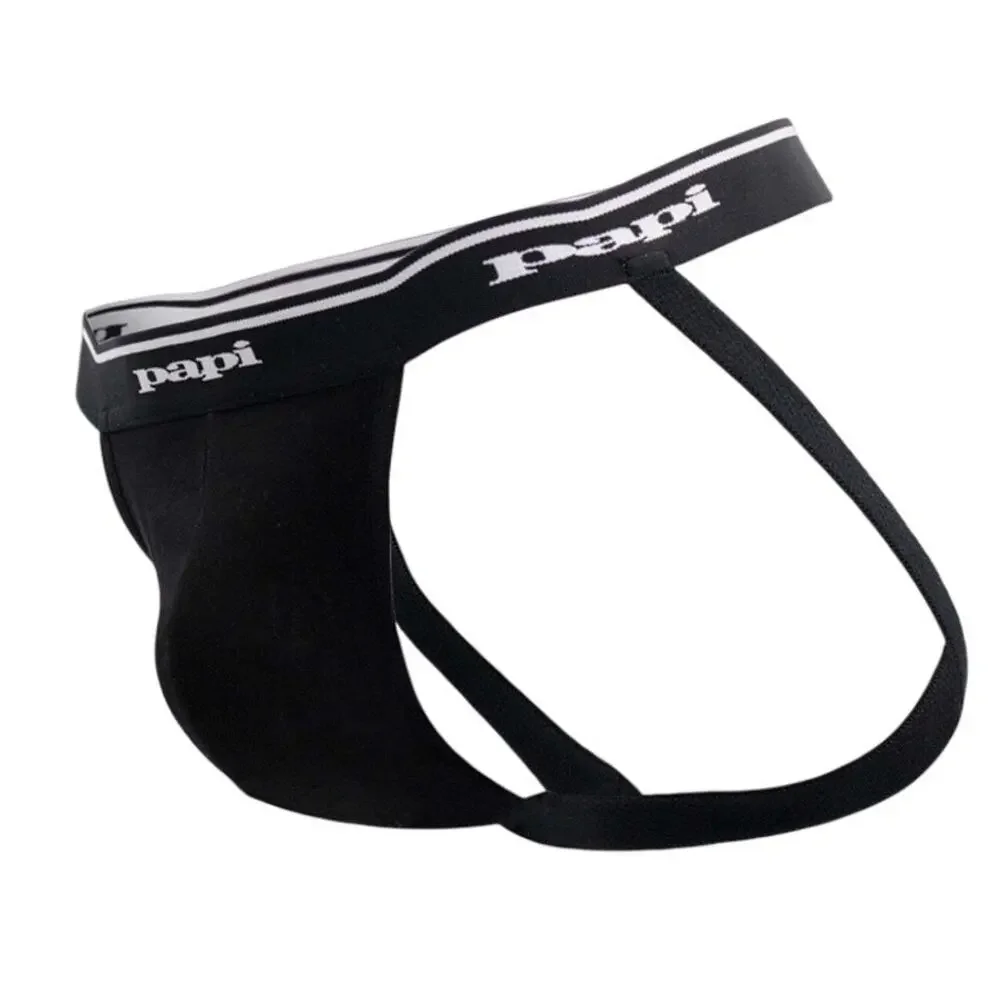 Papi Rib Jockstrap Black XL Extra Large